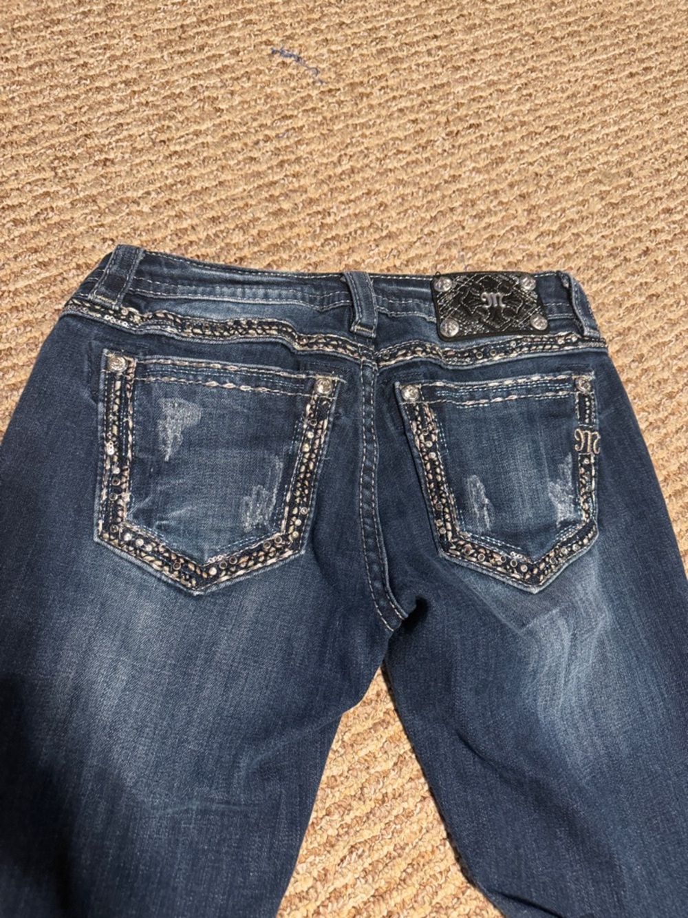 Miss Me Dark Blue Bootcut Jeans Size 26 - Picture 4 of 5